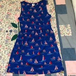 ModCloth • Pink Owl sleeveless sailboat dress